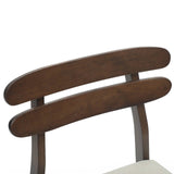 Dining Chair 2 pcs Light Brown and Light Solid Rubber Wood 42020510