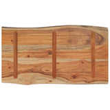 Table Top 70x40x2.5 cm Rectangular Solid Wood Acacia Live Edge 370609