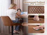 Set of Two Faux Leather Retro Bar Stools T3398P554147