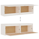 Wall Cabinets 2 pcs White 60x30x35 cm Solid Pinewood 813448