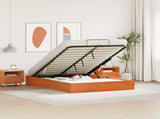 Ottoman Bed Frame with Storage Wax Brown 135 x 190 cm 3418779
