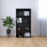 Book Cabinet Black Engineered Wood 66 x 30 x 130 cm Book Cabinet 800154