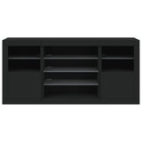 Sideboard with LED Lights Black 142.5x37x67 cm 3209087