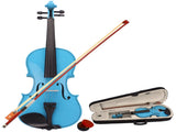 4/4 Acoustic Violin Case Bow Rosin Sky Blue 32162284