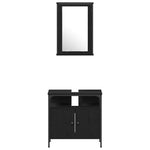 Bathroom Furniture Set 4 pcs Black oak 33 x 33 x 185.5 cm 3334427