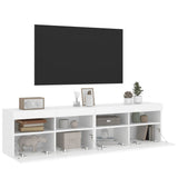 TV Wall Cabinets with LED Lights 2 pcs White 80x30x40 cm 837198