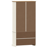 Glass Display Cabinet VIGO White 85x35x170 cm Solid Wood Pine 353194