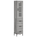 Highboard Grey Sonoma 34,5x34x180 cm Engineered Wood 3199247