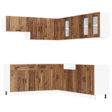 11 Piece Kitchen Cabinet Set "Kalmar" Old Wood Engineered Wood 3314919