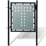 Black Single Door Fence Gate 100 x 150 cm 141685