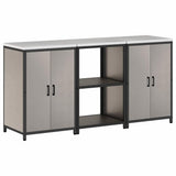 Kitchen Storage Set HATTEM 3 pcs Rusty Steel 3392700