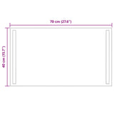 LED Bathroom Mirror Transparent 70 x 40 cm Tempered Glass 42045795