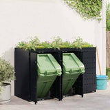 Wheelie Bin Storage for 3 Bins Black 204 x 77.5 x 121.5 cm 3394739