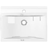 Wash Basin with Overflow 60x46x16 cm Ceramic Silver 143502