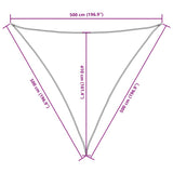 Sunshade Sail Oxford Fabric Triangular 5x5x5 m Yellow 135620