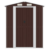 Garden Shed Dark Brown 192x606x223 cm Galvanised Steel 3147465