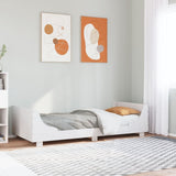 ZNTS Bed Frame without Mattress White 90x200 cm Solid Wood Pine 850777
