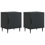 Bedside Cabinet 2 pcs Black 43 x 34.5 x 50 cm Engineered Wood 894798