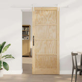 Sliding Door ORKDAL Brown 86 x 211 cm Solid Pine Wood 3333708