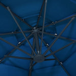 4-Tier Garden Parasol with Aluminium Pole Azure Blue 3x3 m 313835