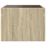 ZNTS Bedside Table with Infinity LED Sonoma Oak 40x40x30 cm 3284072