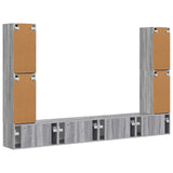 TV Cabinet Set 8 pcs Grey Sonoma Engineered Wood 3409138
