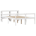 Senior Bed with Headboard without Mattress White 150x200 cm King Size 3305868