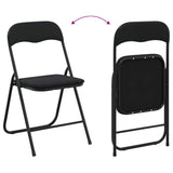 Folding Chair 8 pcs Black 48 x 44 x 78 cm Velvet 42029069