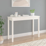 Console Table White 110x40x75 cm Solid Wood Pine 814240