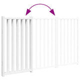 Dog Gate Foldable 3 Panels White 150 cm Solid Wood Fir 352278