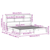 Bookcase Bed without Mattress 180x200 cm Super King Solid Wood Pine 3322568