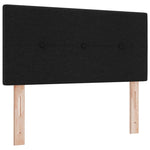 ZNTS Bed Frame with Mattress Black and White Fabric 90 x 200 cm 3342179
