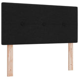 ZNTS Bed Frame with Mattress Black and White Fabric 90 x 200 cm 3342179