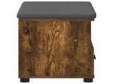 Hall Bench with Cushion with Drawer Smoked Oak 60 x 38 x 46 cm 891452