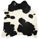Real Cowhide Rug Black and White 180x220 cm 376702