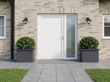 Garden Planter with LED 2 pcs Antracite 30 x 30 x 30 cm Steel 8008061
