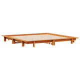 Bed Frame without Mattress Wax Brown 180x200 cm Super King Solid Wood Pine 3302266