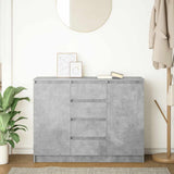 Sideboard with Drawers Concrete Grey 100.5x35x76 cm Engineered Wood 3328447