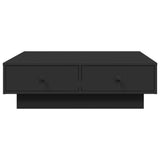 ZNTS Coffee Table Black 90x90x28 cm Engineered Wood 848088