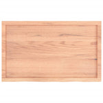 Table Top Light Brown 100x60x cm Treated Solid Wood Oak 3156369