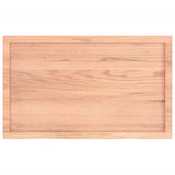 Table Top Light Brown 100x60x cm Treated Solid Wood Oak 3156369