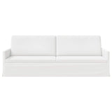 3 Seater Sofa White 220 x 81 x 82 cm Fabric 42041149