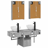 Bathroom Cabinet Set 5 pcs Grey Sonoma 43 x 11.5 x 60.5 cm 3406292