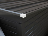 3.7 x 7.9ft Galvanised Steel Shed, with Latched Door and Padlock - Grey T3398P317750