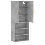 Highboard Concrete Grey 69.5x34x180 cm Engineered Wood 3196063
