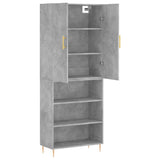 Highboard Concrete Grey 69.5x34x180 cm Engineered Wood 3196063