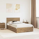 Bed Frame with Drawer Artisan Oak 120 x 200 cm Engineered Wood 3410921