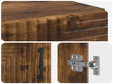 Bathroom Cabinet with Open Shelf HAARLEM Smoked Oak 896820