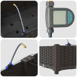 Garden Planter 4 pcs Brown Steel 42002821