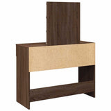 Dressing Table with LED Brown Oak 100x40x130 cm 848198